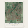 Parma Heights, Ohio map print, the full design