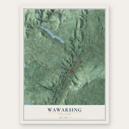 Wawarsing, New York map print, the full design