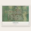 Newton, Utah map print, the full design