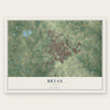 Bryan, Texas map print, the full design