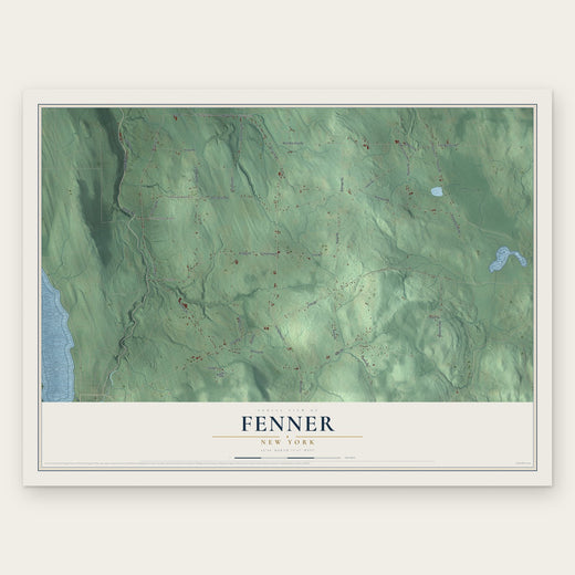 Fenner, New York map print, the full design