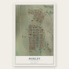 Hurley, New Mexico map print, the full design