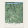 Connelly Springs, North Carolina map print, the full design