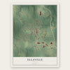 Ellaville, Georgia map print, the full design