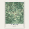 St. Robert, Missouri map print, the full design