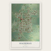 Hagerman, Idaho map print, the full design
