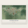 Sacred Heart, Minnesota map print, the full design