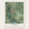Riverton, Illinois map print, the full design
