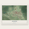 Hooper, Nebraska map print, the full design
