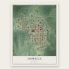 Howells, Nebraska map print, the full design