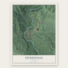 Stinesville, Indiana map print, the full design