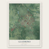 Glassboro, New Jersey map print, the full design