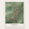 Newville, Pennsylvania map print, the full design
