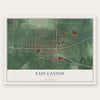 East Canton, Ohio map print, the full design