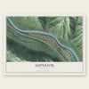 Superior, Montana map print, the full design