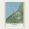 Pahokee, Florida map print, the full design