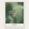 Keller, Virginia map print, the full design