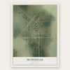 McDougal, Arkansas map print, the full design