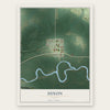 Dixon, Wyoming map print, the full design