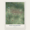 West Frankfort, Illinois map print, the full design