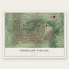 Edgecliff Village, Texas map print, the full design