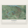 Haddon, New Jersey map print, the full design