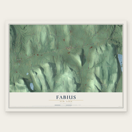 Fabius, New York map print, the full design