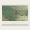 Rockland, Idaho map print, the full design