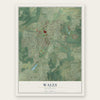Wales, Wisconsin map print, the full design