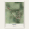 Qulin, Missouri map print, the full design
