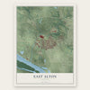 East Alton, Illinois map print, the full design