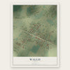 Wallis, Texas map print, the full design