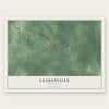 Leakesville, Mississippi map print, the full design