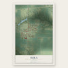 Iuka, Illinois map print, the full design