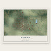 Kahoka, Missouri map print, the full design