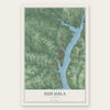 Eufaula, Alabama map print, the full design