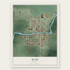 Scio, Oregon map print, the full design