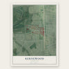 Kernewood, Maryland map print, the full design