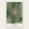 Elkville, Illinois map print, the full design