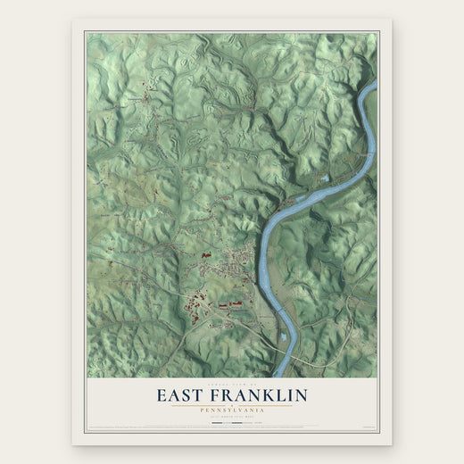 East Franklin, Pennsylvania map print, the full design