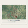 Reedsburg, Wisconsin map print, the full design