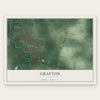 Grafton, Ohio map print, the full design