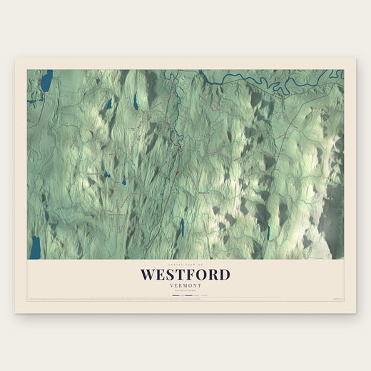Westford, Vermont map print, the full design