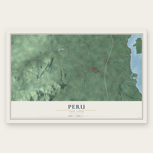 Peru, New York map print, the full design