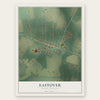 Eastover, South Carolina map print, the full design