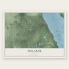 Malabar, Florida map print, the full design
