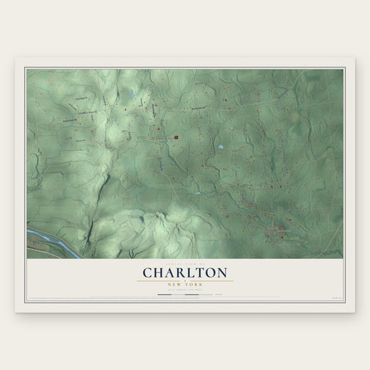 Charlton, New York map print, the full design