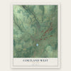 Cortland West, New York map print, the full design
