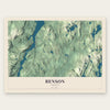 Benson, Vermont map print, the full design