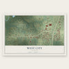 West City, Illinois map print, the full design